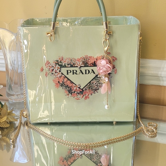 Prada Tote Large Shopping Bag Tote with PVC Cover - Picture 4 of 11